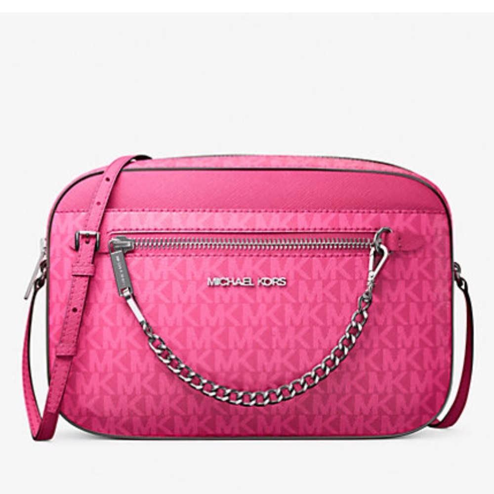 Michael Kors Jet Set Large Signature Logo Chain Crossbody Bag
Dragonfruit NWT - Picture 4 of 16